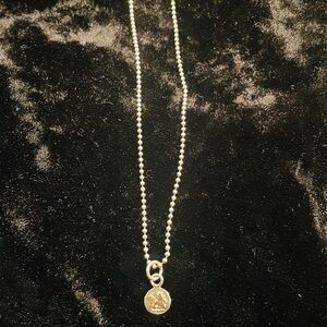 Tiny Cherub Silver Beaded Necklace